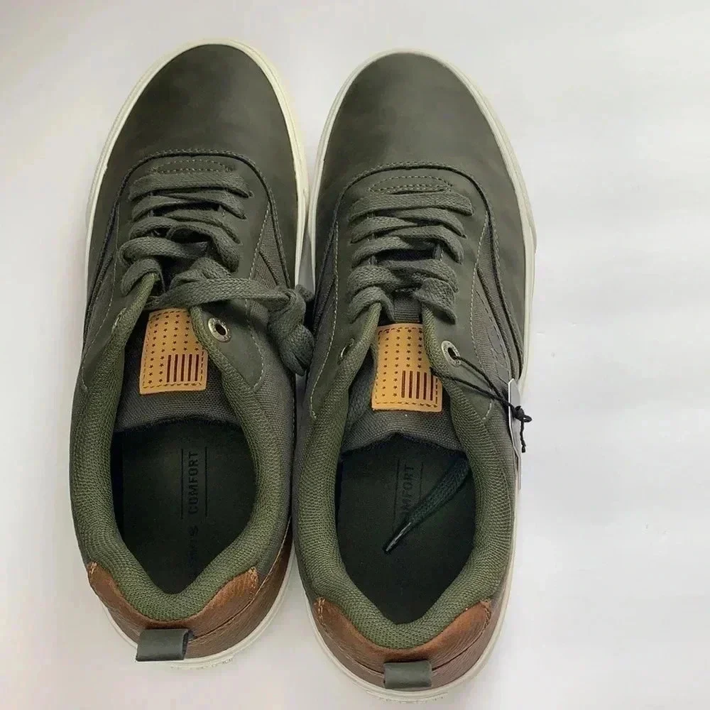 Levi’s Lance Casual Lace Up Sneakers Olive Tan Men’s Sz 12 New